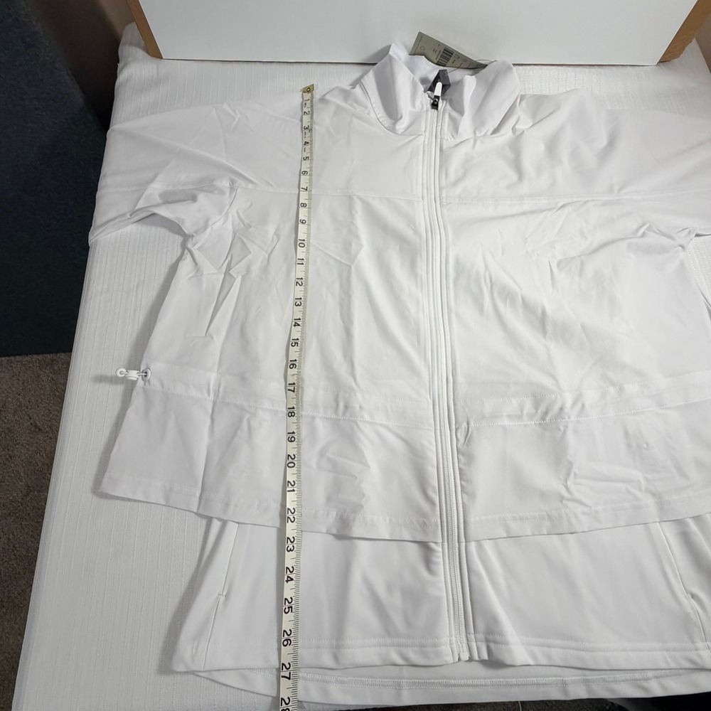 Sweaty Betty Womens Fast Lane Running Jacket L White Water Resistant Athleisure - Picture 5 of 13